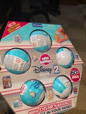 Disney Store Mini Brands Surprise Balls - Teal & White